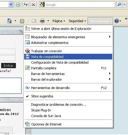 Vista de Compatibilidad